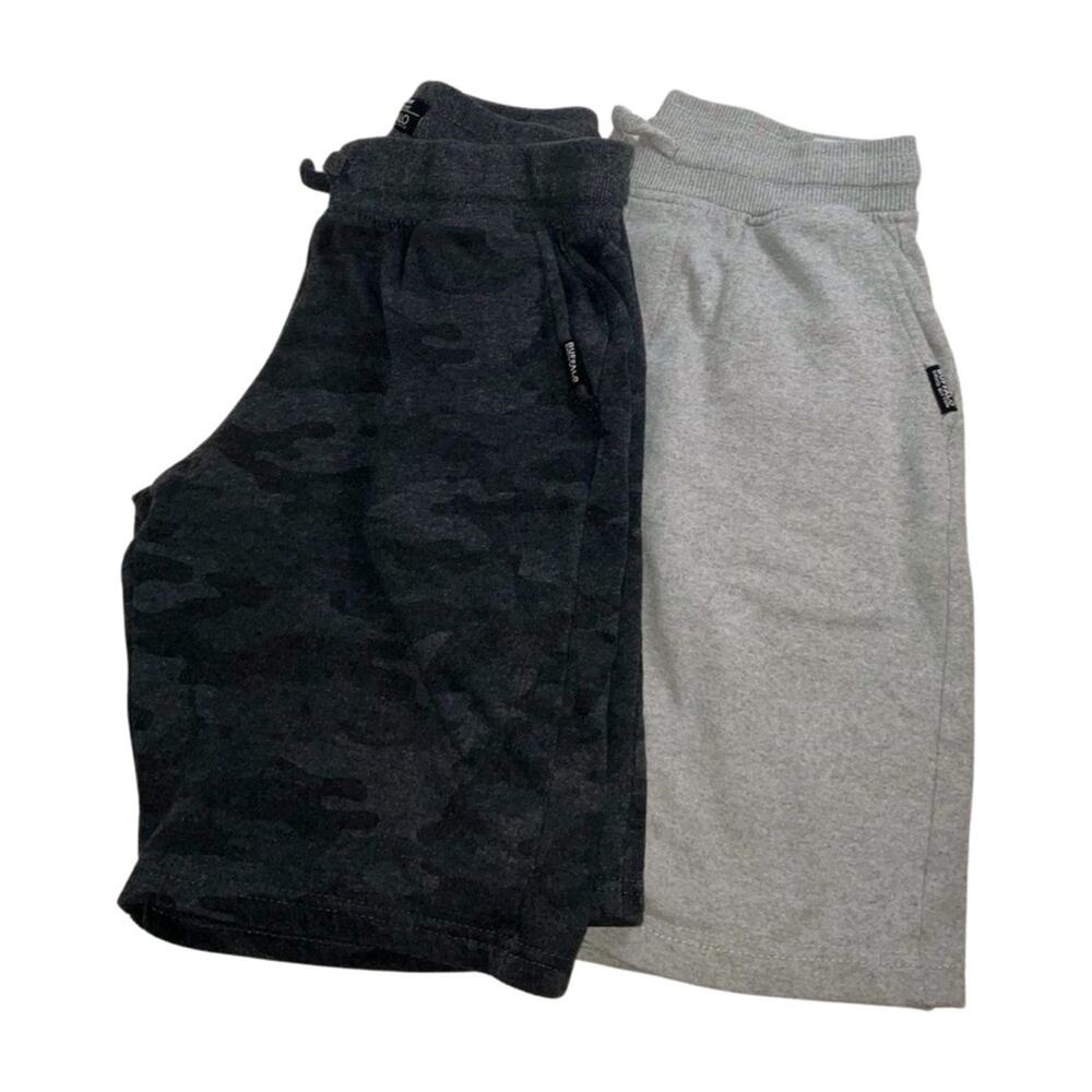 Buffalo 2 Pc Grey And Black Camo Short Size Size 14-16
